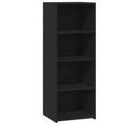 SYDE Buffet haut bois ingénierie noir 45 x 41 x 124 cm | Rangement large, nettoyage facile, design minimaliste, stable et résistant à l'humidité