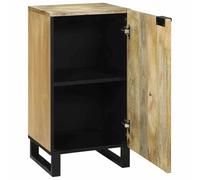 SYDE Buffet marron 40 x 33 x 75 cm Bois massif de manguier | Style rustique, portes à charnières, étagères de planche, idéal pour salle à manger ou salon