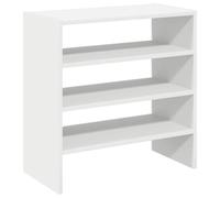 SYDE Lot de 2 étagères empilables Blanc 60 x 30 x 30,5 cm | Bois d'ingénierie, montage vertical ou latéral, étagères larges, nettoyage facile, fixation murale incluse