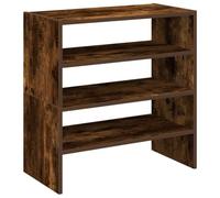SYDE Lot de 2 étagères empilables en chêne fumé 60 x 30 x 30,5 cm | Bois d'ingénierie robuste, montage vertical ou latéral, nettoyage facile, fixation murale incluse