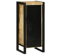 SYDE Meuble de salle de bain marron en bois de manguier massif | Étagères de planche, résistantes à l'humidité, assemblage simple, nettoyage facile