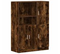 SYDE Set de meubles de cuisine 2 pièces bois ingénierie chêne fumé | Avec portes et étagères, montage gauche ou droit, utilisation dans la maison, le restaurant et l'hôtel