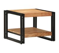 SYDE Table basse en bois massif d'acacia 50 x 50 x 38 cm | Base en fer robuste, utilisation intérieure et extérieure, nettoyage facile, pour salon ou chambre
