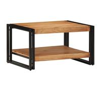 SYDE Table basse en bois massif d'acacia 70 x 50 x 38 cm | Base en fer robuste, utilisation intérieure et extérieure, nettoyage facile, pour salon ou chambre