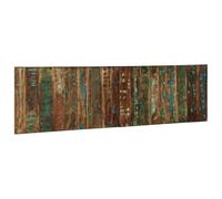 SYDE Tête de lit 180 cm en bois massif recyclé multicolore | Fixation murale, support lombaire, style industriel, teck et poignée, pour petite chambre
