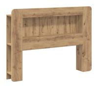SYDE Tête de lit avec armoire chêne Artisan 120 cm | Bois d'ingénierie, étagères de rangement, montage facile, nettoyage avec chiffon humide