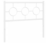 SYDE Tête de lit de rechange en métal blanc 100 cm | Acier avec revêtement en poudre, pieds stables, support pour le dos, pour lire ou regarder la télévision