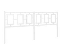 SYDE Tête de lit de rechange en métal blanc 180 cm | Acier avec revêtement en poudre, pieds stables, support pour lire ou regarder la télévision