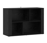 SYDE Vitrine chêne noir 80 x 30 x 53 cm Bois d'ingénierie | Style rustique, étagères intérieures, nettoyage facile, ancrage mural, montage pour 2 personnes