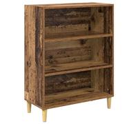 SYDE Vitrine en bois 69,5 x 32,5 x 90 cm Ingénierie | Étagères de rangement, finition opaque, pieds coniques, utilisation indépendante
