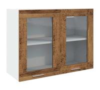 SYDE Vitrine suspendue Lyon en bois d'ingénierie 80 x 31 x 60 cm | Étagère murale avec rangement, résistante à l'humidité, pour cuisine et maison