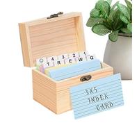Syengery Boîte De Fiches, Boîte de Stockage pour Recettes avec 150 Fiches, Organisateur De Fichier Avec Intercalaires Pour Notes Cartes Postales Maison Bureau École