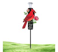 Syengery Piquet de Jardin Cardinal Rouge,Panneau Oiseau Rouge Décoratif Lumineux | Piquet commémoratif Solaire Cardinal | pour décoration intérieure esthétique Nature Printemps Ferme