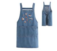 Syengery Tablier Jean Pour Femmes | Vêtements De Jardinage Avec Poches - Tablier De Peinture Respirant - Pour Cuisiniers À Domicile Barmen Artistes Jardiniers Menuisiers Soudeurs Bouchers Baristas