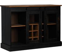 SYFAX™ Buffet HALDEN 2 portes coulissantes noir 112x40x80 cm