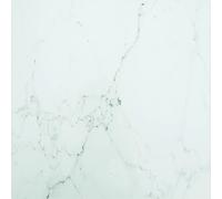 SYFAX™ Dessus de table blanc 50x50 cm 6 mm verre trempé design marbre