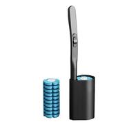 SYFUNLV Brosse de Toilette jetable avec 10 Recharges,Brosse WC avec Montage Mural,Montage Mural/au Sol,Nettoyage en Profondeur Balai Toilette WC,pour Baignoire Plancher Maison Appartement(Noir)