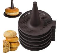 Syfunlv Lot de 6 moules à donuts, en silicone, 13,5 x 12,5 x 17 cm, réutilisables, antiadhésifs, pour biscuits, pudding, pâtisserie, bricolage