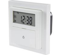 Sygonix SY-4504968 Minuterie pour montage encastré numérique programme hebdomadaire 1800 W fonction compte-à-rebours, avec cadre