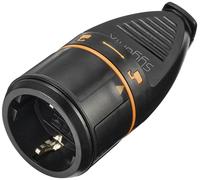 Sygonix SY-5597566 Fiche électrique femelle avec terre plastique verrouillable 250 V/AC noir, orange