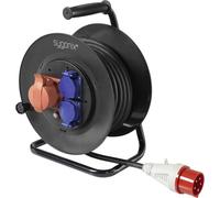 Sygonix SY-5806894 Enrouleur de câble 25 m noir prise CEE 16 A 5 pôles