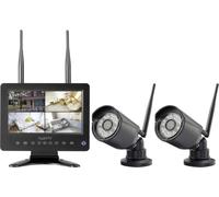 Sygonix SY-6330454 Kit de caméras de surveillance sans fil avec 2 caméras 1280 x 720 pixels 2.4 GHz