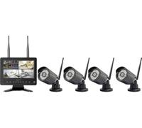 Sygonix SY-6330456 Kit de caméras de surveillance sans fil avec 4 caméras 1280 x 720 pixels 2.4 GHz