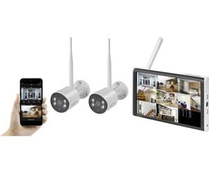 Sygonix SY-6330458 Kit caméra de surveillance sans fil 8 canaux avec 2 caméras 1920 x 1080 pixels 2.4 GHz