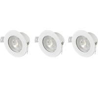 Sygonix SY-6417586 Luminaire à LED encastrable jeu de 3 blanc chaud à blanc neutre LED LED 5.5 W blanc