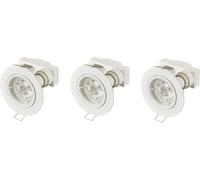 Sygonix SY-6417588 Luminaire à LED encastrable jeu de 3 LED GU10 3 W blanc