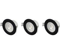 Sygonix SY-6418012 Luminaire à LED encastrable jeu de 3 LED LED 5.5 W noir