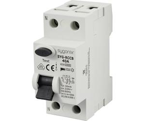 Sygonix SY-6438016 SYG-RCCB 1P+N/A40/10kA/30mA Interrupteur différentiel à courant résiduel A 2 pôles 40 A 0.03 A 230 V/AC