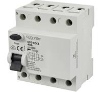 Sygonix SY-6438018 SYG-RCCB 3P+N/A40/10kA/30mA Interrupteur différentiel à courant résiduel A 4 pôles 40 A 0.03 A 400 V/AC