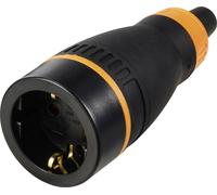 Sygonix SY-6618480 Fiche électrique femelle avec terre TPE, PC 250 V/AC noir, orange IP20