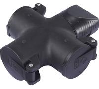 Sygonix SY-7110400 Adaptateur triple TPE 230 V/AC noir IP44