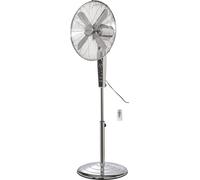 Sygonix Ventilateur sur pied 50 W (Ø x H) 440 mm x 1300 mm chrome affichage LED, oscillant, avec télécommande, hauteur réglable