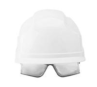 SYH&AQYE Casque de Sécurité, Casque à Visière, Casque de Sécurité avec Visière Et Protection des Oreilles Casque de Travail ABS Ventilé Léger Réglable pour la Construction Industrielle(Blanc)
