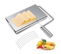 SYH&AQYE Coupe Fromage Fil, Coupe Beurre, Coupe Fromage en Acier Inoxydable avec 4 Fils de Remplacement, Cheese Cutter pour Fromage à Pâte Molle et Beurre