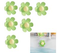 Syiyunran Bouchon Trop Plein Lavabo Salle De Bain Cache - Vert, en Forme Fleur, 6 Pièces, Plain Convient Lavabos, Lavabos à Poser, Bacs Lessive, Lavage des Mains, Baignoire, etc
