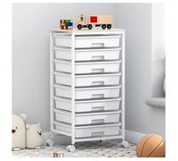 SYKIARIOL Chariot de rangement utilitaire à 8 tiroirs, chariot de rangement utilitaire sur roues verrouillables avec tiroirs en plastique, unité de rangement mobile multifonction pour salon, chambre