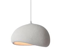 SyLaBy Lustre à Abat-Jour en Pierre simulée de Style Japonais Wabi-sabi Lampes à Suspension en résine à lumière Naturelle Éclairage Suspendu à vis E27 Éclairage de Plafond à Fil Suspendu réglable