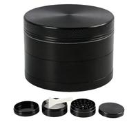 Sylalxeba Broyeur à Épices 4 Pièces - Grinder Métal pour Herbes et Graines | Broyeur manuel en métal de 5 cm pour herbes, épices, graines de lin et de chia. Dents tranchantes pour un broyage homogène.