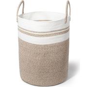 SYLANDO Panier à linge avec anse Rangement pour jouets Grand brun2 38x50 CM