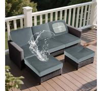 SYLC Housse Coussin Salon De Jardin Exterieur, Impermeable Extensibles Housse Assise pour Terrasse Meubles en Palettes Rotin Upholstery (Fogblue,Wide 100-130, Depth 45-55)