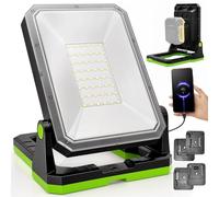 SYLSTAR Projecteur LED Rechargeable pour Batteries 18-20V, 30W 3000LM Projecteur Chantier Compatible avec Bosch Professional, Makita, DEWALT,Black&Decker, PorterCable et STANLEY(Lampe Seule)
