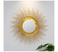 SYLUOQP Miroir Mural décoratif/Miroir du Soleil, Finition dorée, Salle à Manger, Salon, Porche de Couloir Miroir Suspendu décoratif,68cm