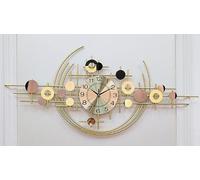 SYLUOQP Murale Geante 100cm,Pendules Murales Art Métal Mur De Moderne Numerique Horloge pour Le Salon Creative Horloge Murale Silencieuse Decoration D'interieur,120 * 58cm