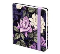 Syncharm Carnet Aquarelle Carré Coton,300 g/m²,24 Feuilles,12x12cm (Violet) | Peinture Recto Verso Cahier Aquarelle,avec élastique,Sac Intérieur en Papier,Grain Fin,Pressé à Chaud,pour Débutants Artistes