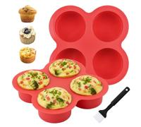 Syncharm Moule Muffins Silicone Lot de 2 avec Pinceau, Moule a Muffin Silicone Antiadhesif, Moule Cupcake et Mold Mini Cake Sans BPA, Mold Gateau pour Four, Air Fryer et Lave-vaisselle