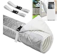 SYNT-Housse de Protection pour Tuyau de Climatiseur Portable 150 x 50 cm - Gaine Isolante Thermique Anti-Chaleur Réutilisable